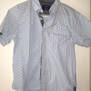 Pastel blue button down shirt